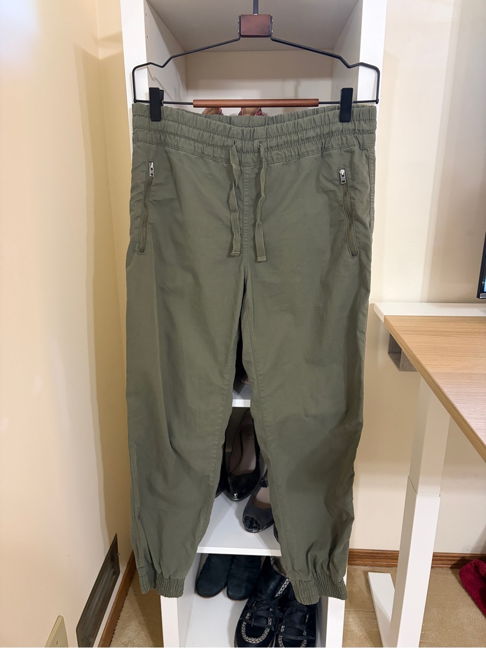 TNA Olive Green Drawstring Joggers